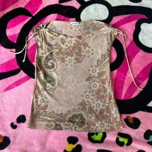 Beige Floral Women's Blouse